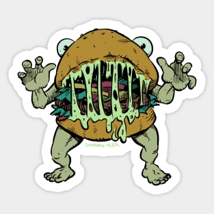 Monster burger Sticker